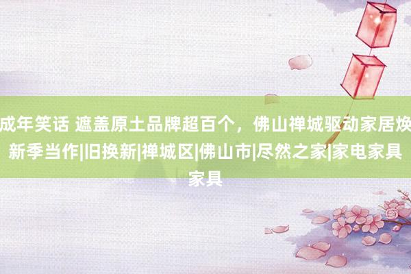 成年笑话 遮盖原土品牌超百个，佛山禅城驱动家居焕新季当作|旧换新|禅城区|佛山市|尽然之家|家电家具